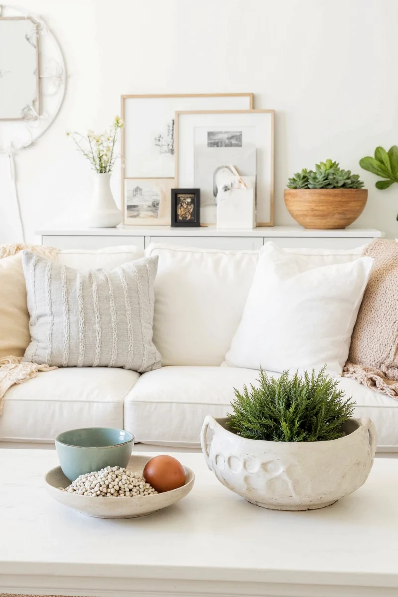 Ceramic nesting bowls stacked together
