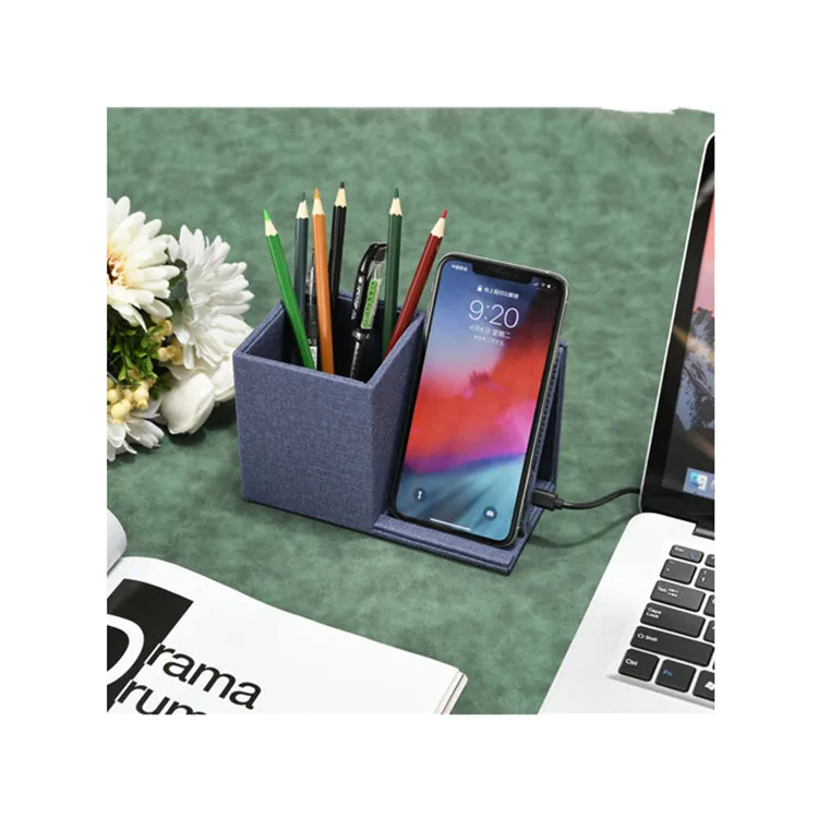 

High Tech Gift Multi Phone Holder Desk Stand Organizer 10W Fast Wireless Charger
