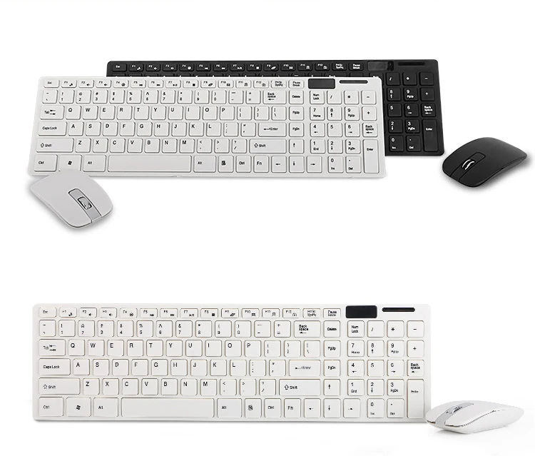 

Manufacturer Silent Wireless Mouse and Keyboard Set , 2.4G Ultra-Thin Wireless Keyboard and Mouse Combo for Computer, White,black