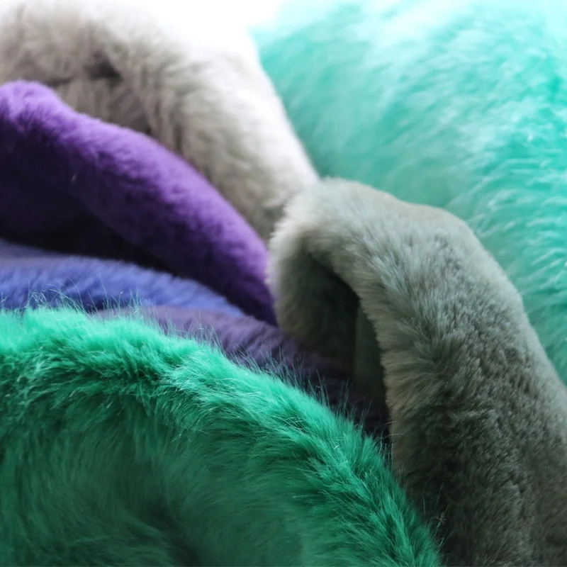 
High-grade Fake Rabbit Hair Fur Fabric Long Hair Faux Fur Fabric 