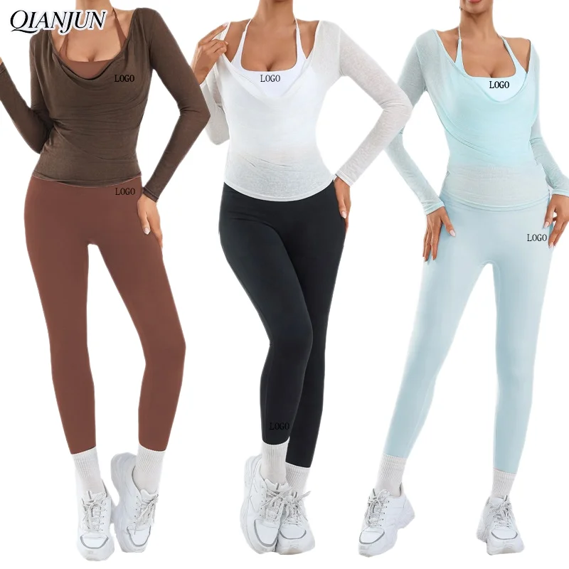 Quick-Dry Three Piece Set弹力Yoga Set