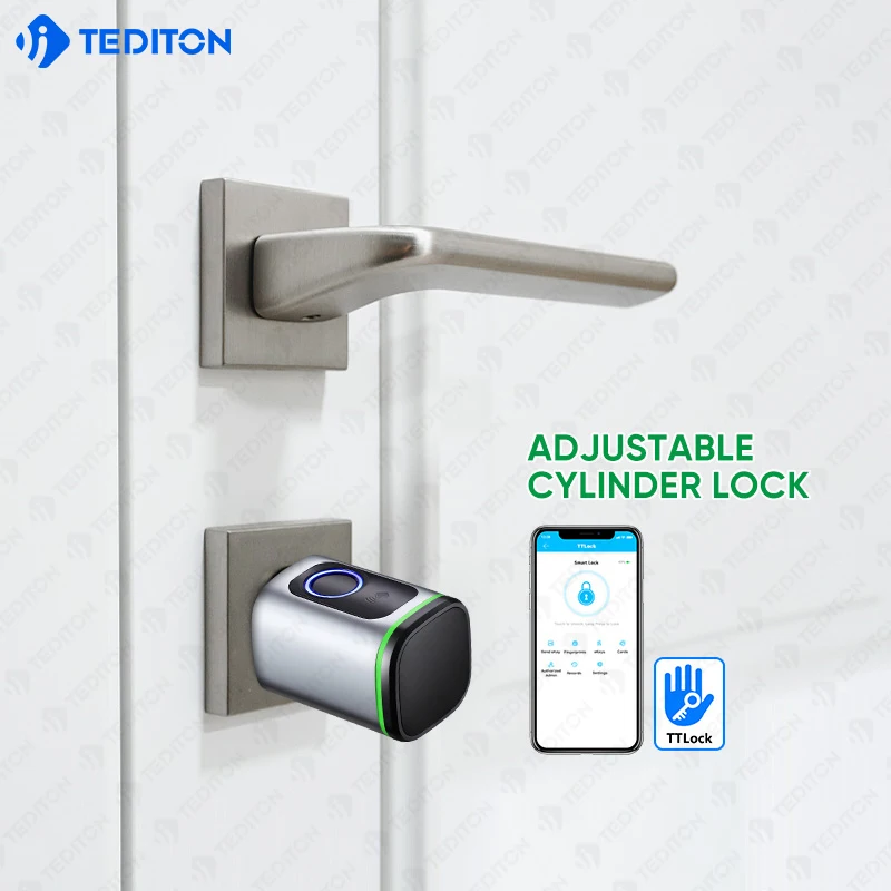 

Fingerprint european style Waterproof euro cylinder lock smart electric door smart cylinder lock nfc lock with ttlock app