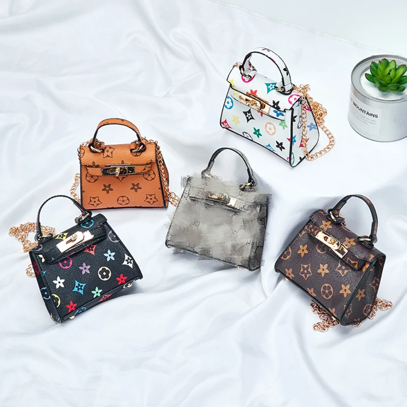 

New spring 2021 Korean printed children's mini girl bag chain crossbody bag shoulder bag