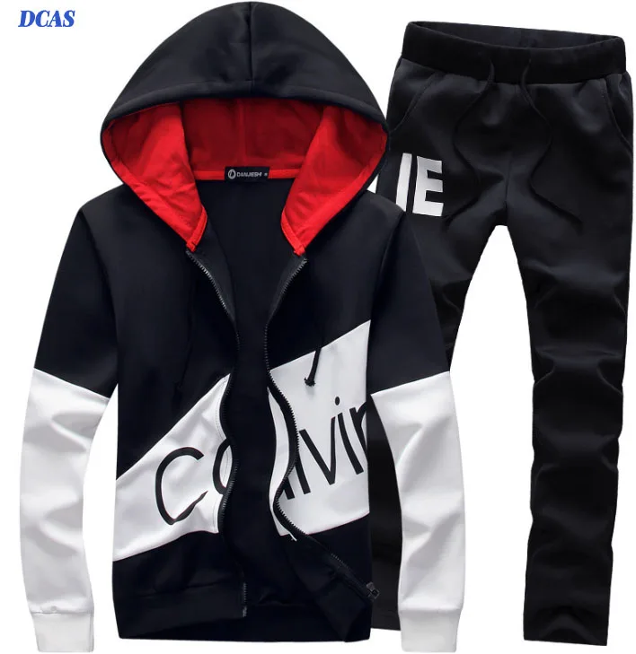 

custom logo printed cottton fashionable gym wear jogging hoodie tracksuit men set pull over hoodies 2 piece custom zip up hoodie, Black,red,dark blue,light gray