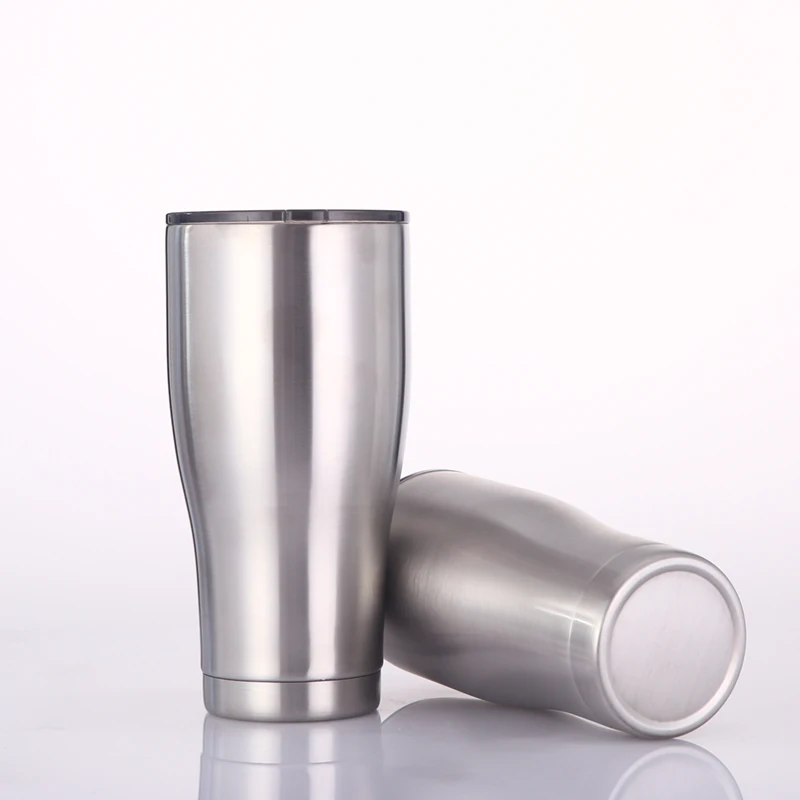 

30oz 20oz modern curved stainless steel tumbler cups in bulk double walled whosale blank tumblers with lid, Customized colors acceptable