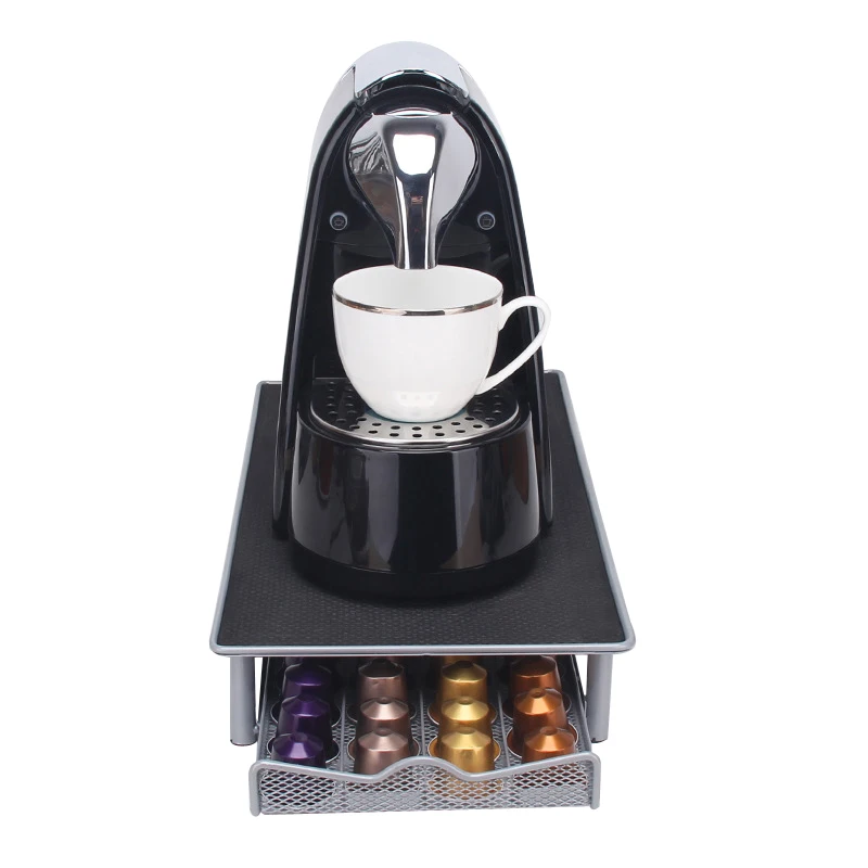 

China High Quality Supplier Kitchen Metal Double Layer Coffee Capsule Holder, Black