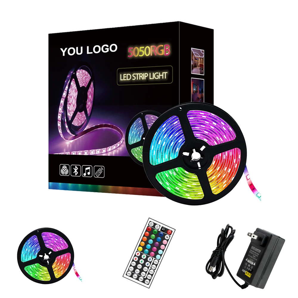 

LED Strip light 5050 RGB set 300 LED Flexible with 24Keys 44 Keys IR remote control led strip