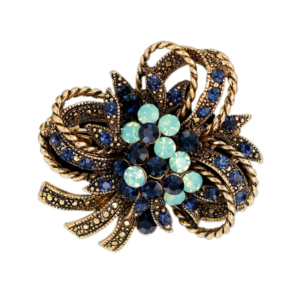 

New Arrival Vintage Design Charm Flower Brooches for Women Girls Brooch Pins Jewelry Wedding Decoration