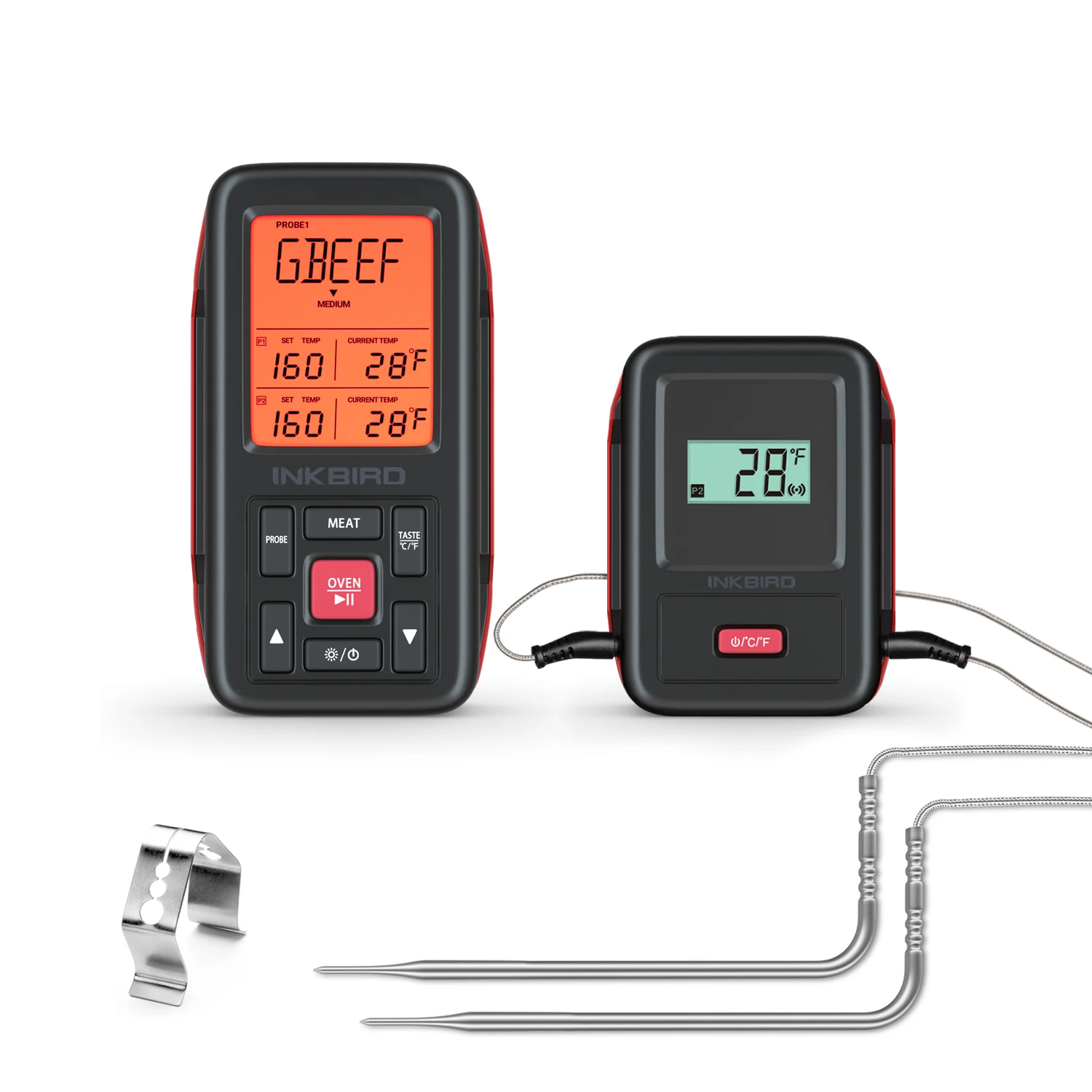 

Free shipping Inkbird electronic digital thermometer IRF-2SA, Red