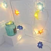 Woodland Battery Operated LED Kids Bedroom Nursery String Lights Felt Fabric Star Moon Clouds
