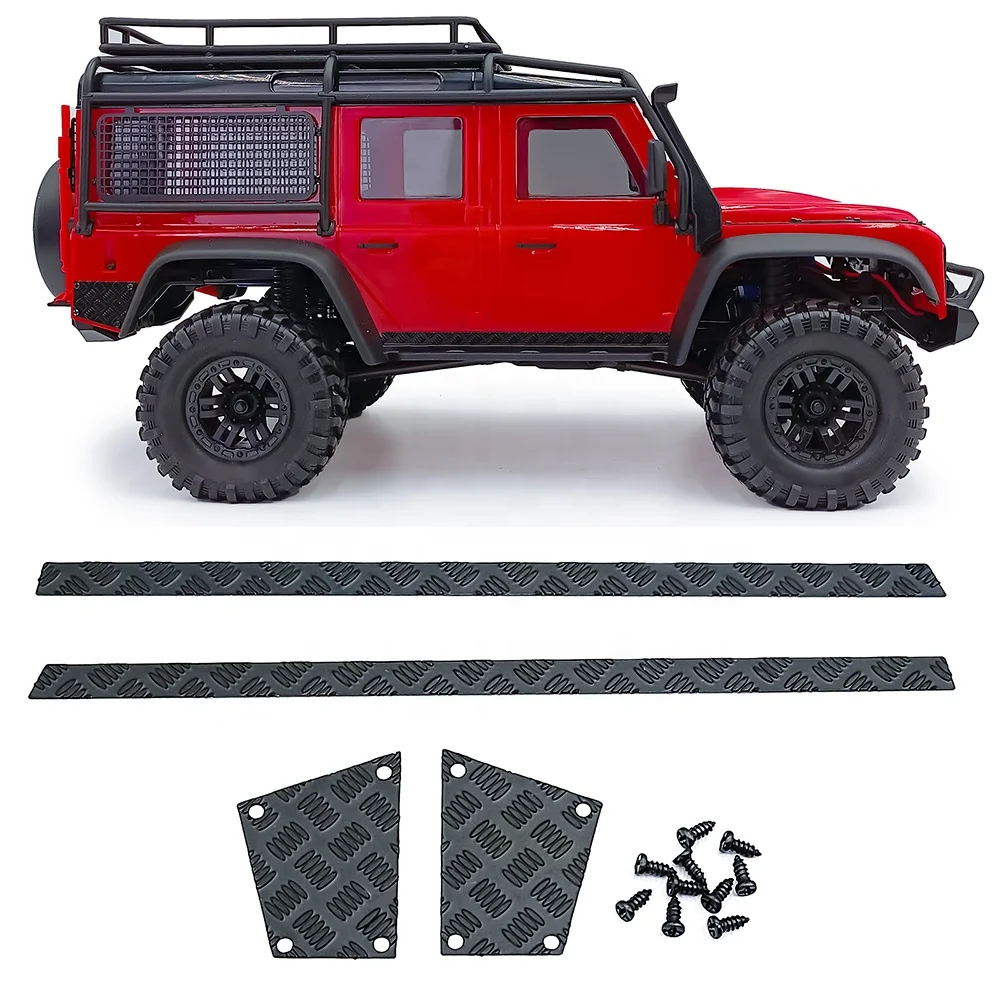 

1 Set Anti-Skid Plate Side Skirt Plate for 1/18 RC Crawler TRX4M Defender Decoration Parts Accessories