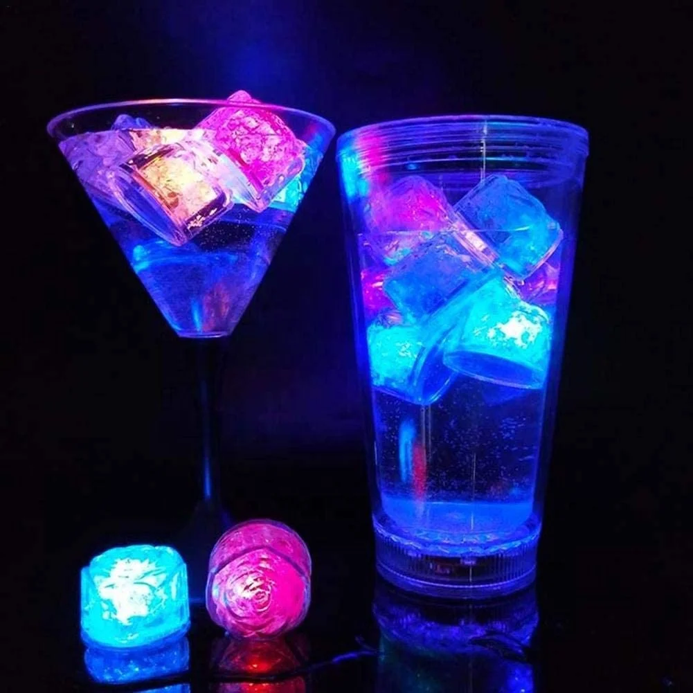 

Waterproof Led Ice Cubes Multi Color Led Light Up Drinking Ice Cube For Bar Club Party Decoration