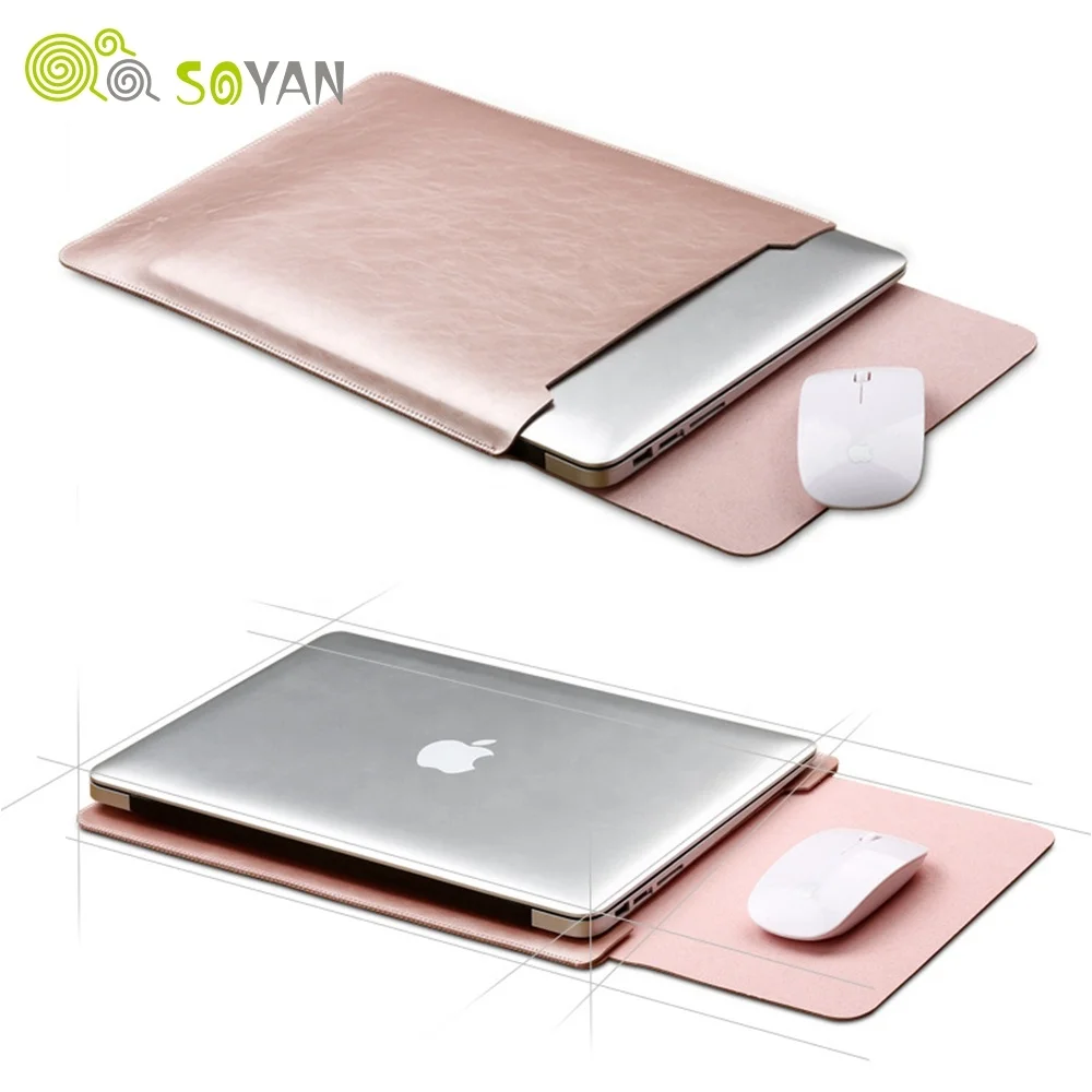 

Mouse Pad Pouch Notebook Case for Xiaomi Macbook Air 11.6 12 13 Cover Retina Pro 13.3 15 15.6 Fashion Laptop Sleeve Leather Bag