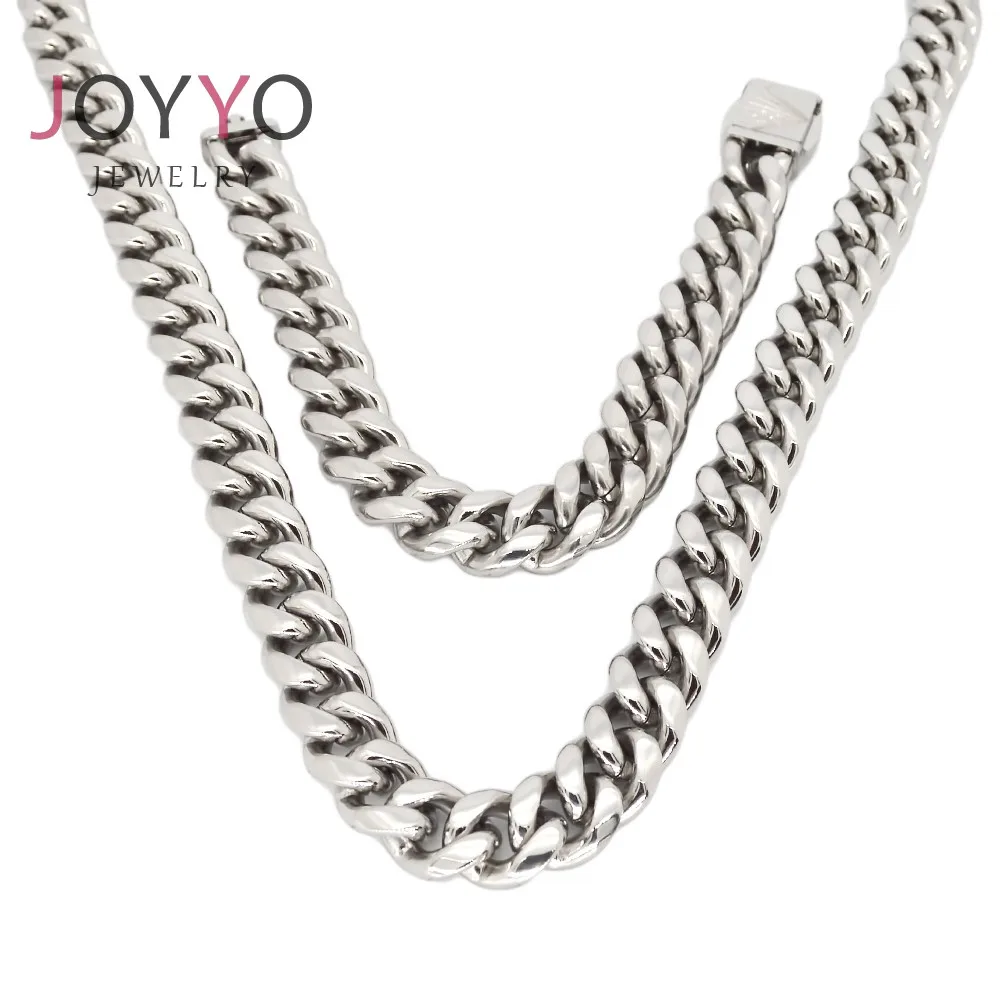 Stainless Steel Jewelry Set Hip Hop Design Men Necklaces and Bracelet Jewelry Set for Men