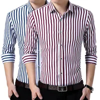 

Fashion Slim Fit Smart Casual Striped Shirts for Men Formal Business Shirt