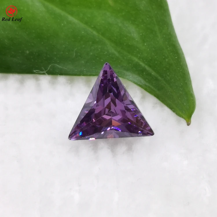 

AAA Cubic Zirconia Gemstone Stone Zircon Triangle D-amethyst Synthetic Cz Gems, All color