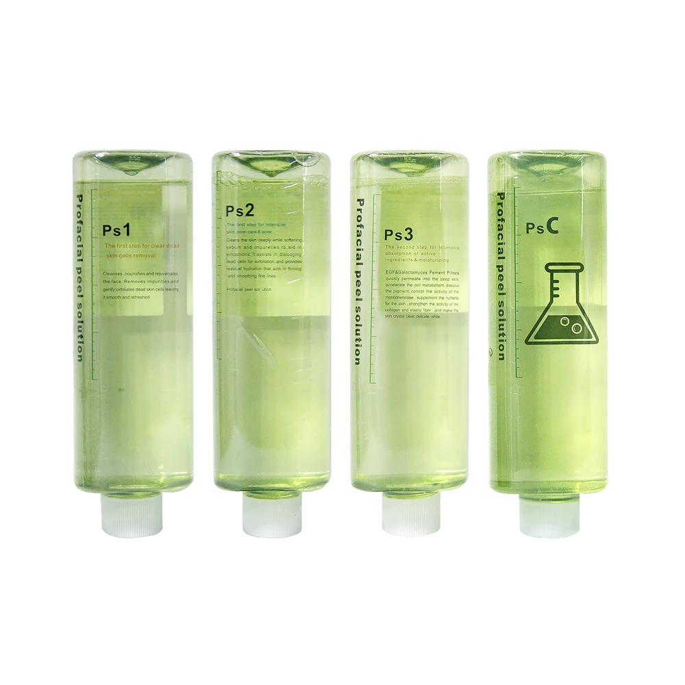 

4 bottles Aqua Clean Solution Dermabrasion Facial Cleansing Solution Facial Serum for Hydra dermabrasion facial machine, Clear