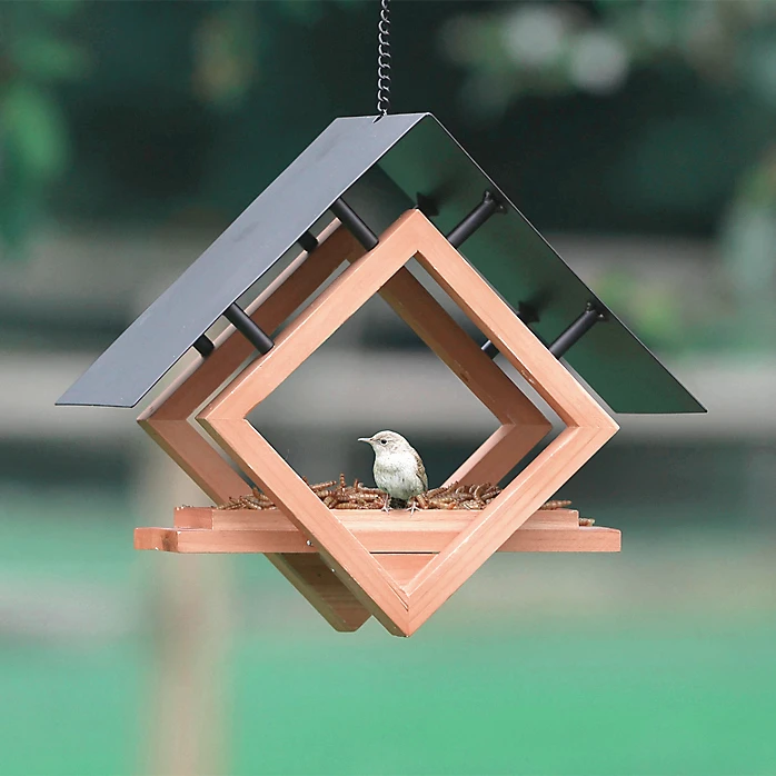 

Beautiful hanging decorative metal bird feeder, As the picture shown or custom