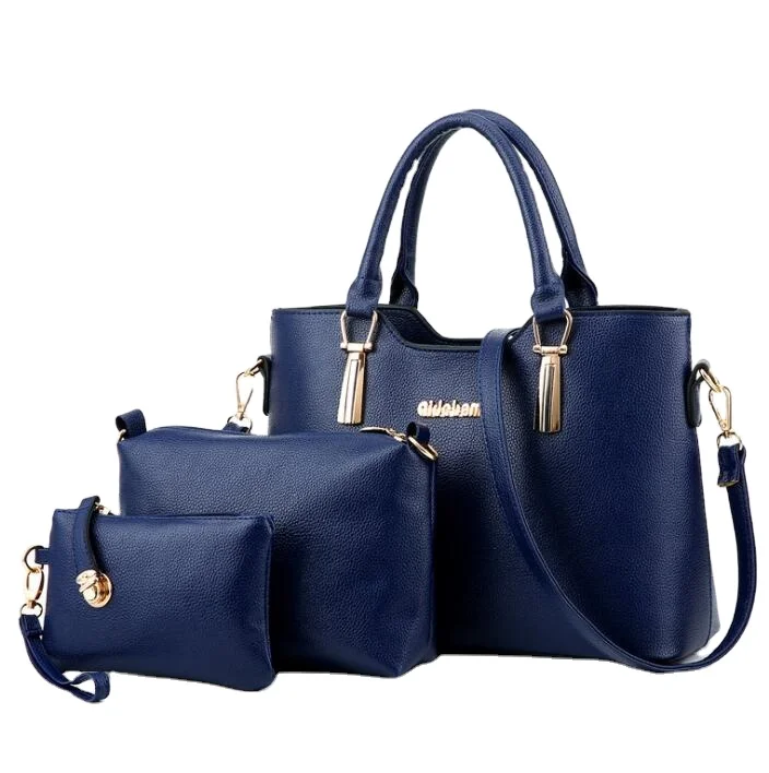 

Wholesale Manufacturer Custom Designer Fashion Shoulder 3pcs Pu Leather Bag set Women crocodile handbag lady, Customizable