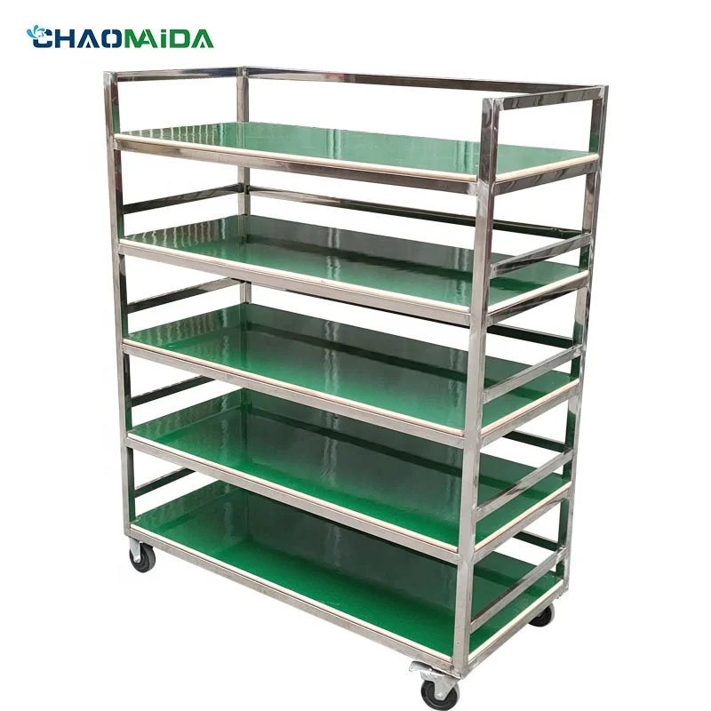 Esd Cart Trolley With Wheels For Factory Stainless Steel Multi