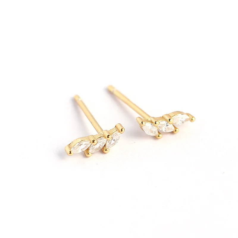 

Trending Korean Style Gold Plated Earring Stud S925 Sterling Silver Women Earring Stud