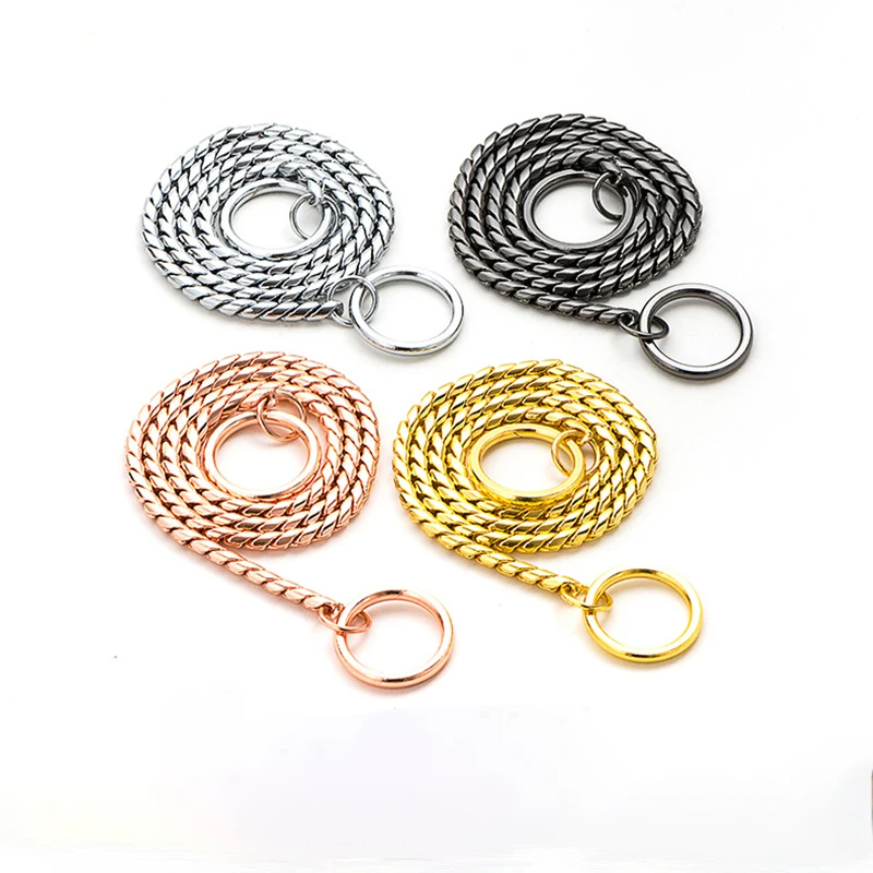 

Hoyo wholesale brass pet snake chain copper dog chain training choke dog chain