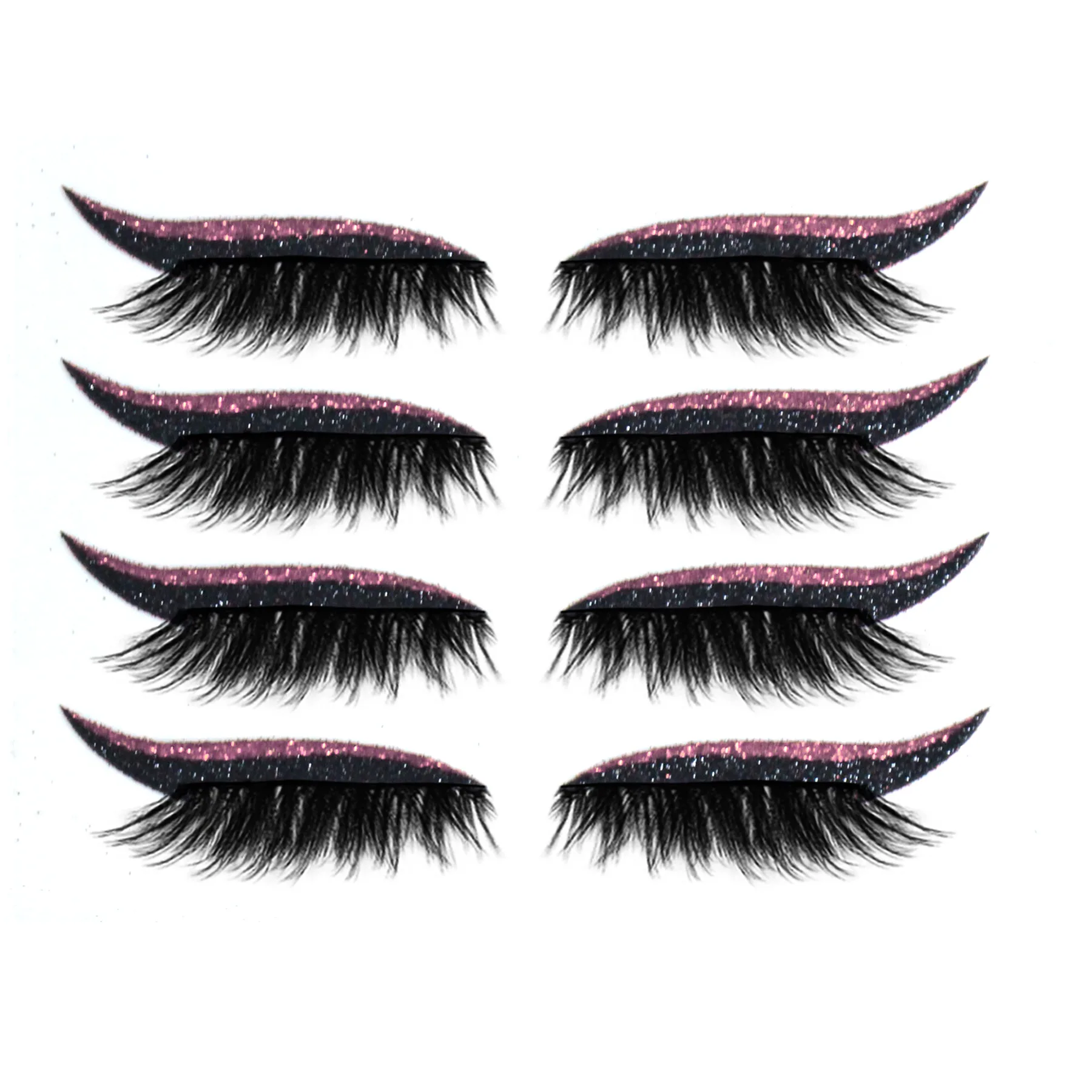 

Wholesale Waterproof Makeup False Eyelashes With Glitter Eyeliner Sticker