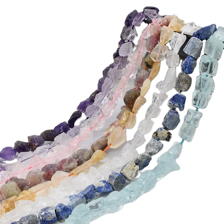 

Raw Stone Beads Natural Amethyst Topaz Amazonite Stone Rough Natural Gemstones Bulk Rough Gemstones, As picture