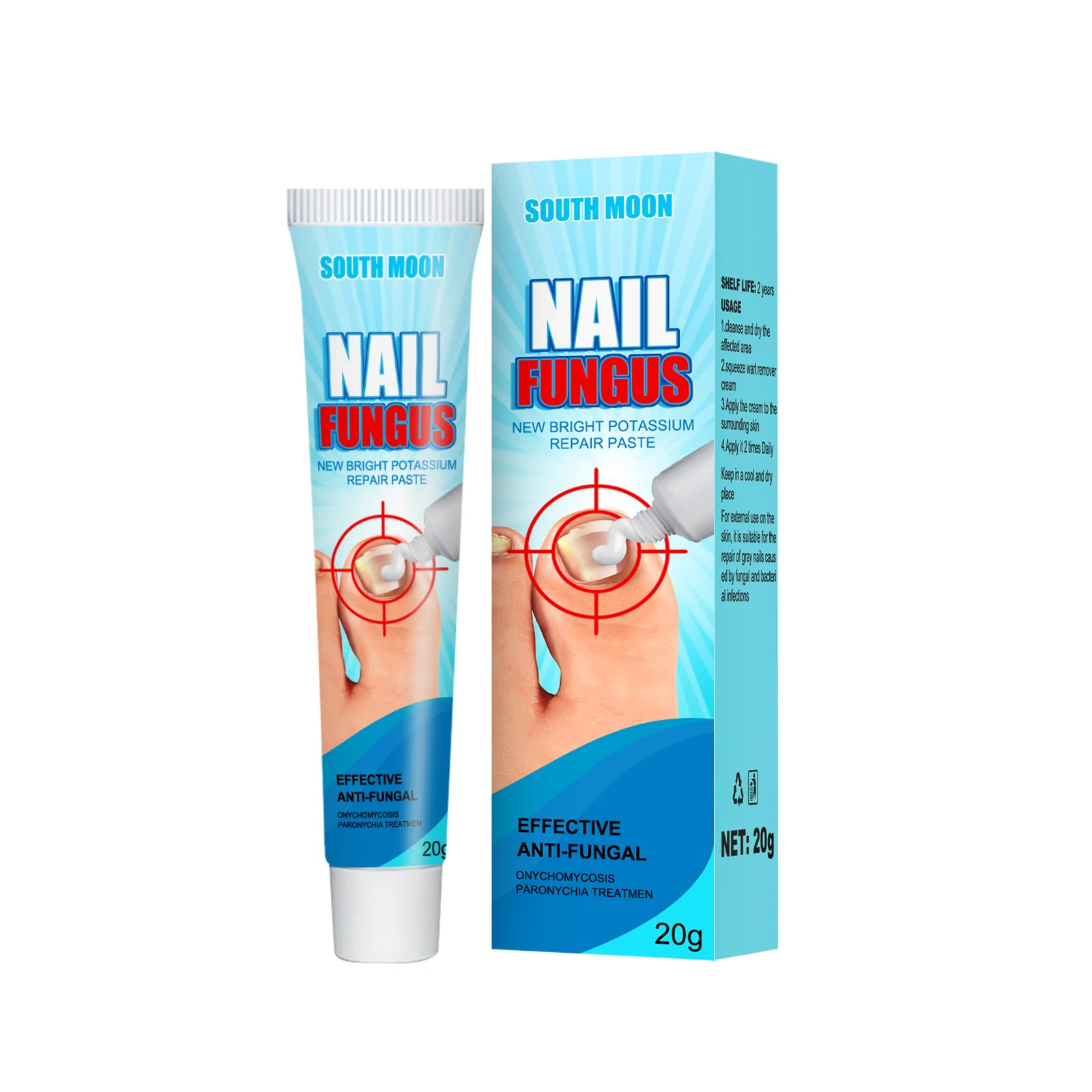 

Nail Fungal Treatment Cream Hand Foot Toe Nail Fungus Remover Cream Natural Anti Fungal Nail Treatment Repair Cream, White