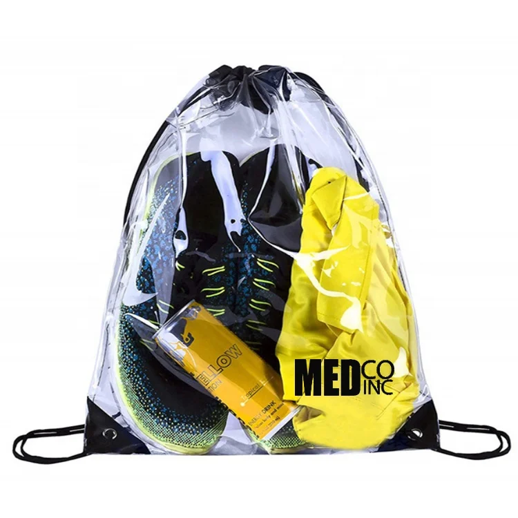 

Drawstring Clear Plastic Bag PVC Clear Drawstring Backpack Bag, Customized