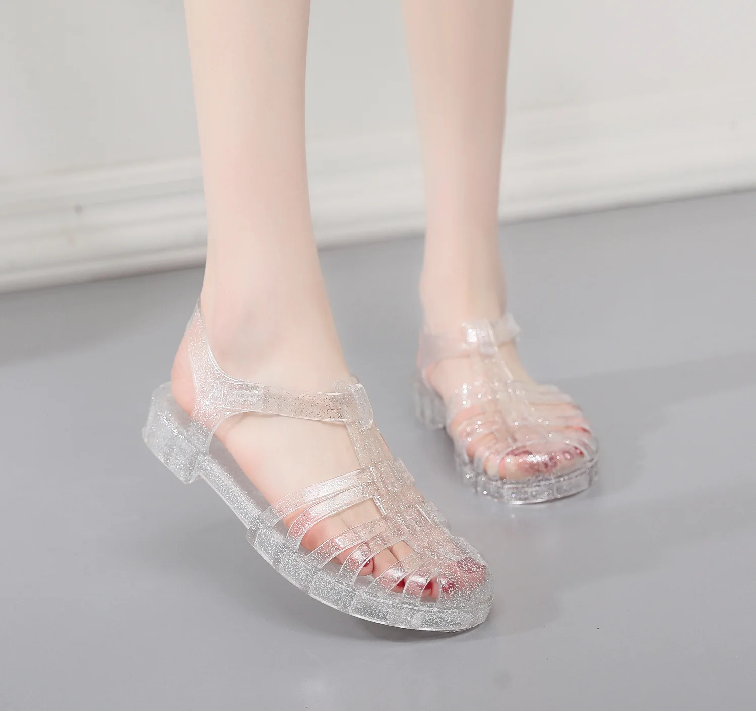 

Summer Woman Flats Jelly Sandals Ladies Casual Beach Shoes Female Women Sandals