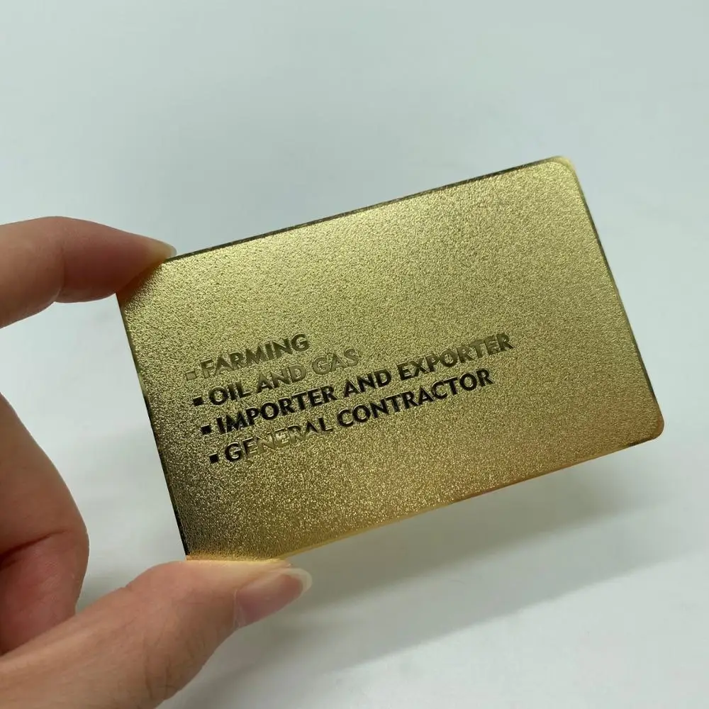 

DU gold business cards metal, Cmyk color or pantone color