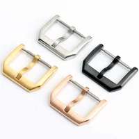 

MAIKES Stainless Steel Watch Buckle 16mm 18mm 20mm 22mm Black Rose Gold Watch Clasp For Leather Watch Band