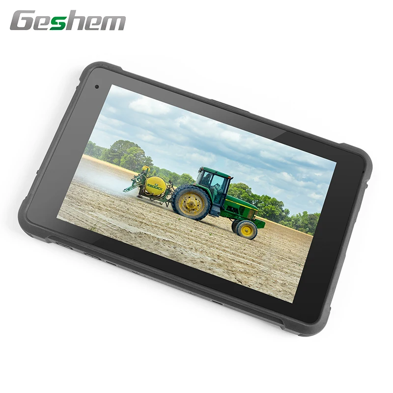 

Geshem 8 inch industrial tablet pc rugged Win 10 Pro based IP67 with 1200*1920 1000nits option with barcode scanner supporting v