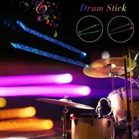 

1 pair 5A Acrylic Drum Stick Noctilucent Glow in The Dark Stage Performance High-quality Durable Portable Luminous Drumsticks