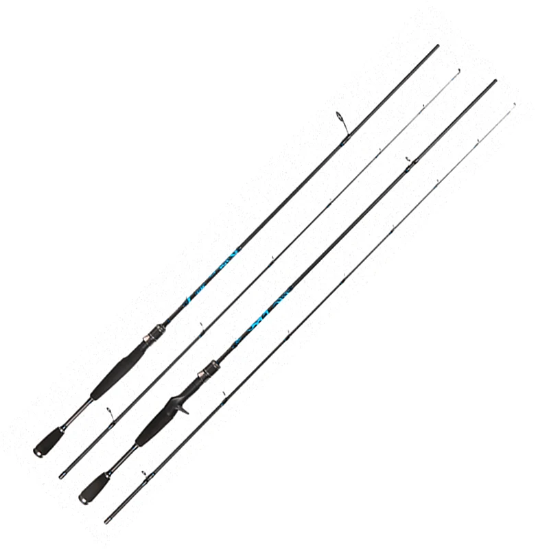 

High Quality Carbon Fiber Manufacture Fishing Rod 2.7m Two Piece Spinning Rod Fishing, Blue