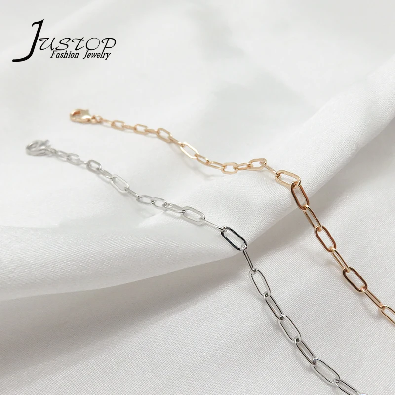 

Custom Bijoux Wholesale Jewelry Paperclip Chain Bracelets For Friends