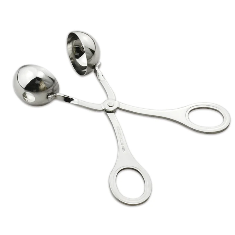 

Heavy Duty Meat Baller Kitchen Gadgets Cuisine Accessories Beef Stainless Steel Food Meatball Clip Clamp Tongs