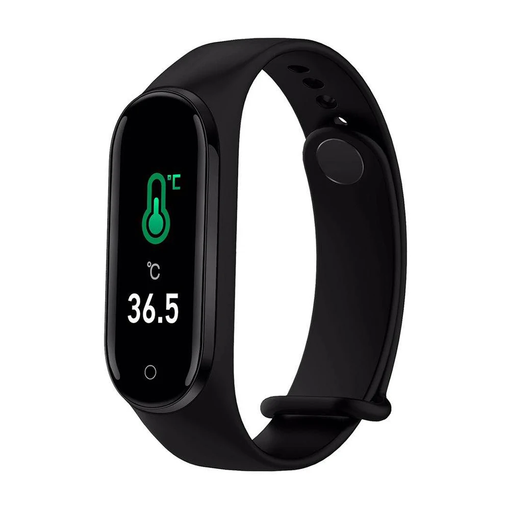 

New products body temperature m4a smart watch fitness band thermometer mi m4p smart bracelet m4 pro smartwatch pk m2 m3, Black,red,blue