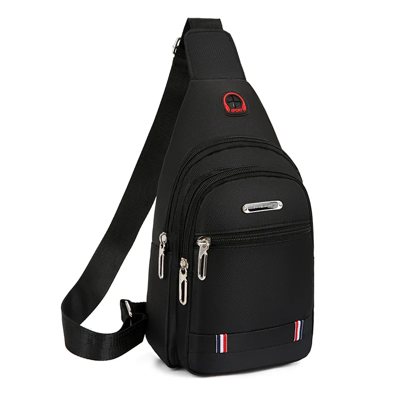 

Fashion high quality Oxford chest bag for men boys shoulder pgone bags outdoor cool crossbody bag with earphone hole