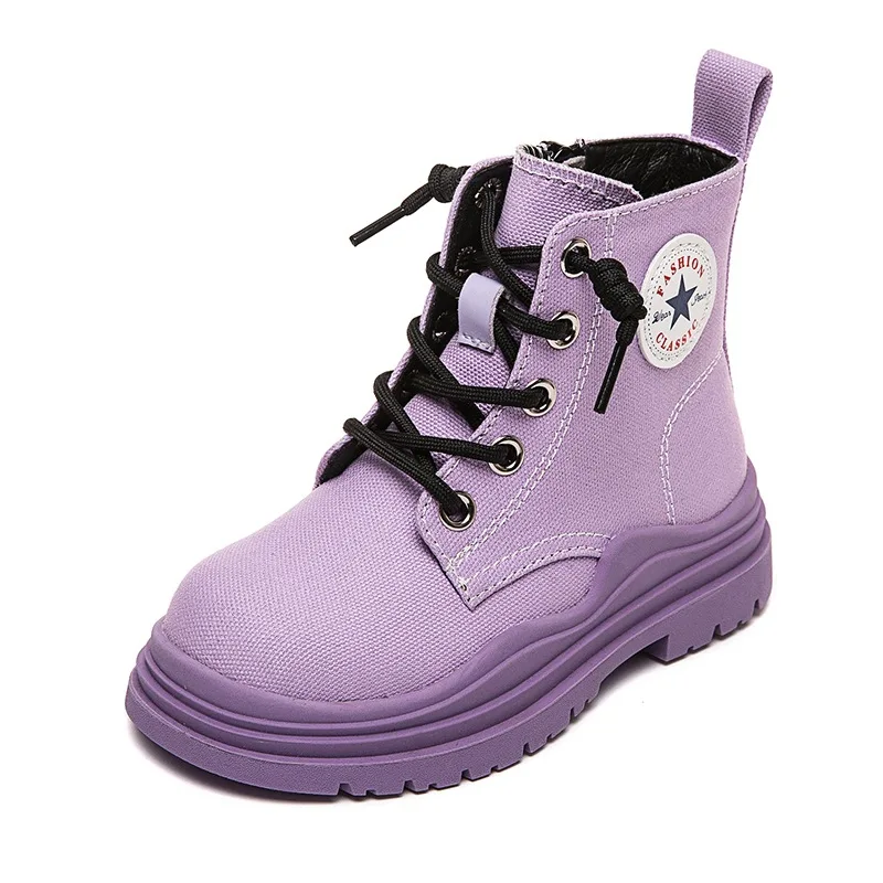 

2021 winter fashion girls' boots thick soled boys' short boots Children's Plush Martin boots