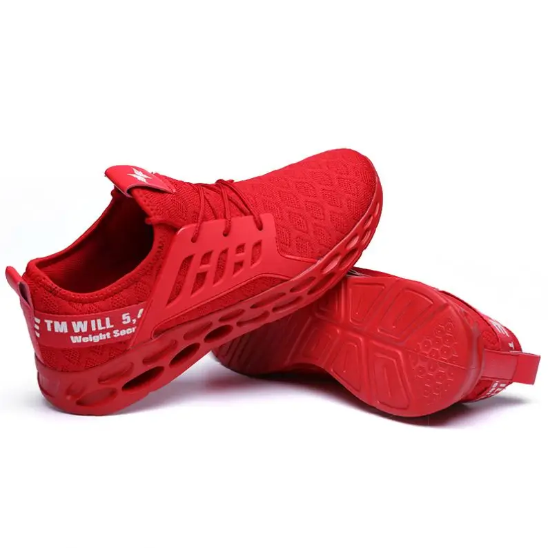 

oinetakoak Unisex Shoes Summer Breathable Sneakers Chaussures Sport Homme Women Casual Sneakers, Black/white/red