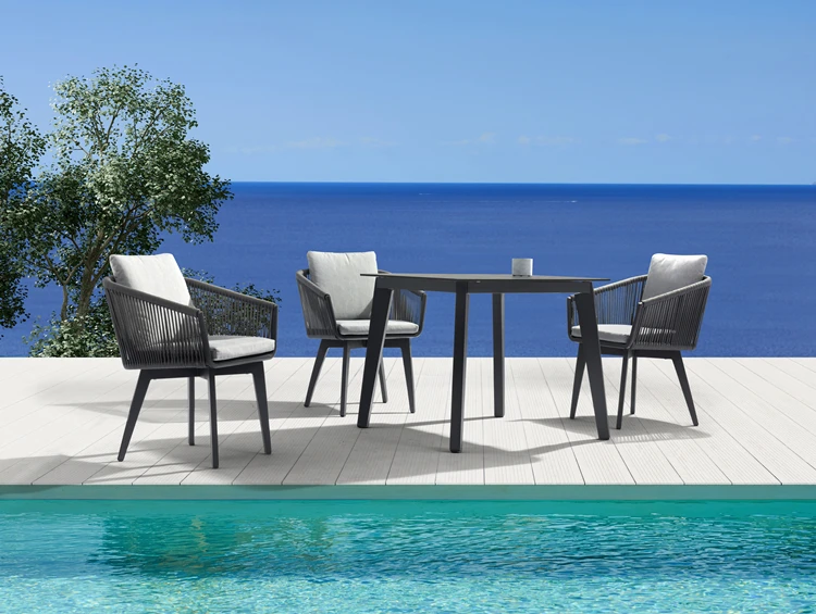 Couture Jardin Diva Outdoor Square Dining Table Outdoor Garden Simple ...