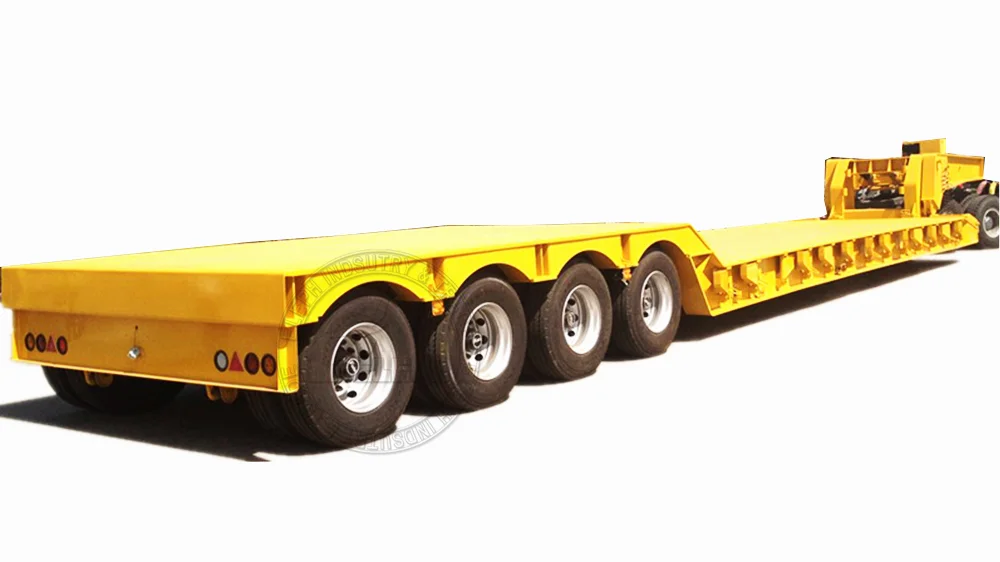 4 Axles Drop Deck Lowbed Lowboy Semi Trailer Buy Lowboy Semi Trailer