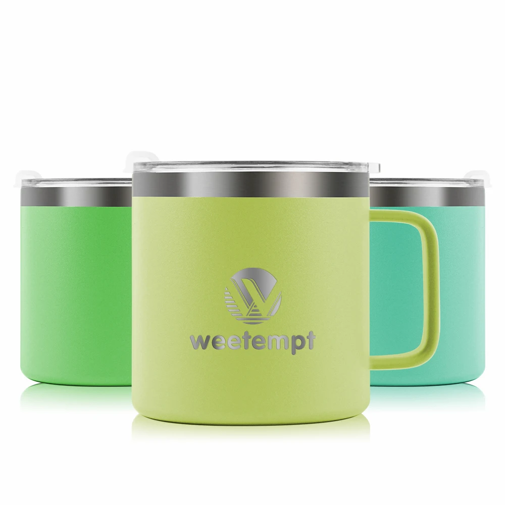 

14 oz/12 oz coffee cup with handle, Can be customized