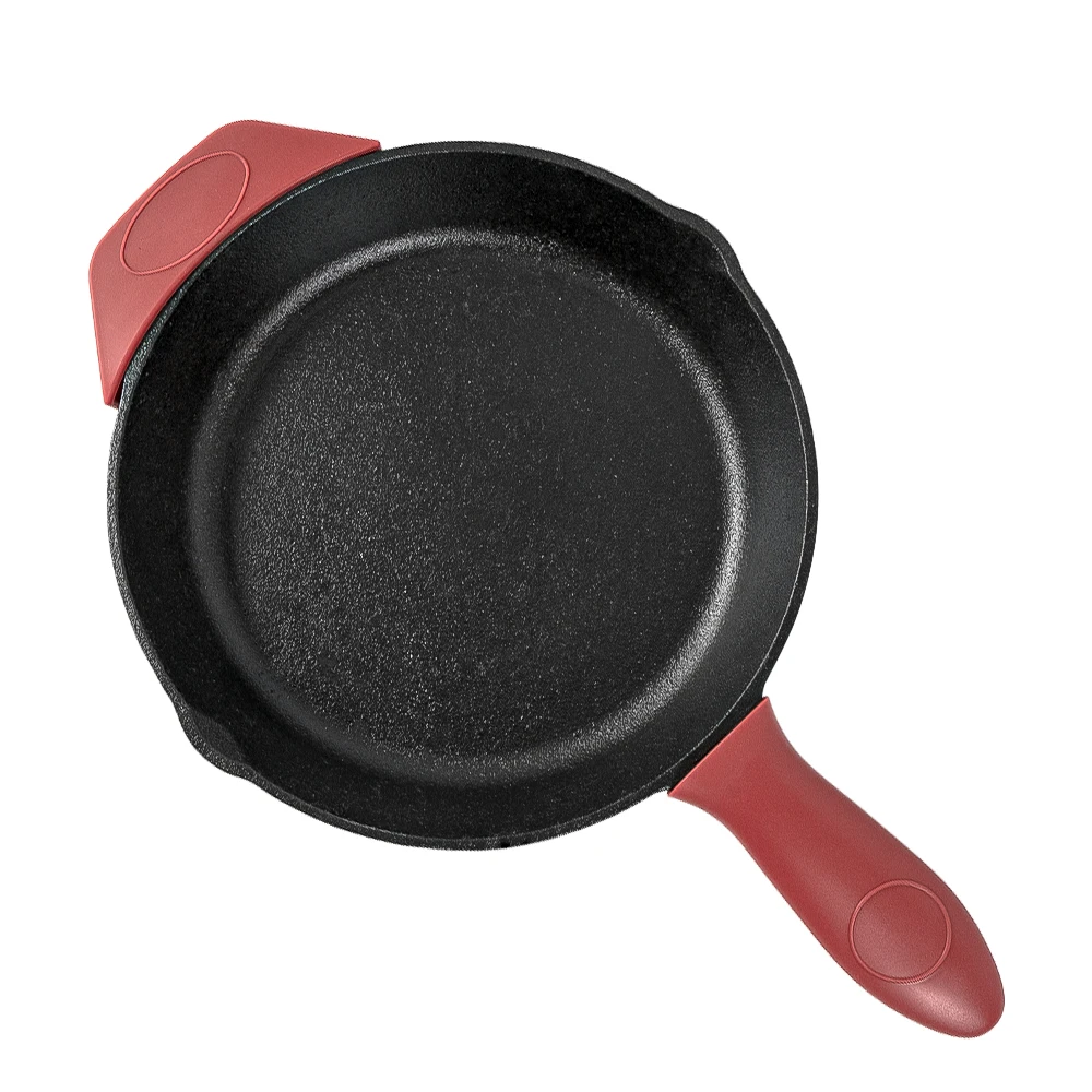 

Pan Skillet with Silicone Handle Holder Cover Heat Protecting Hot Sell Cast Iron Non-stick Frying Pans & Skillets Sustainable, Customized color
