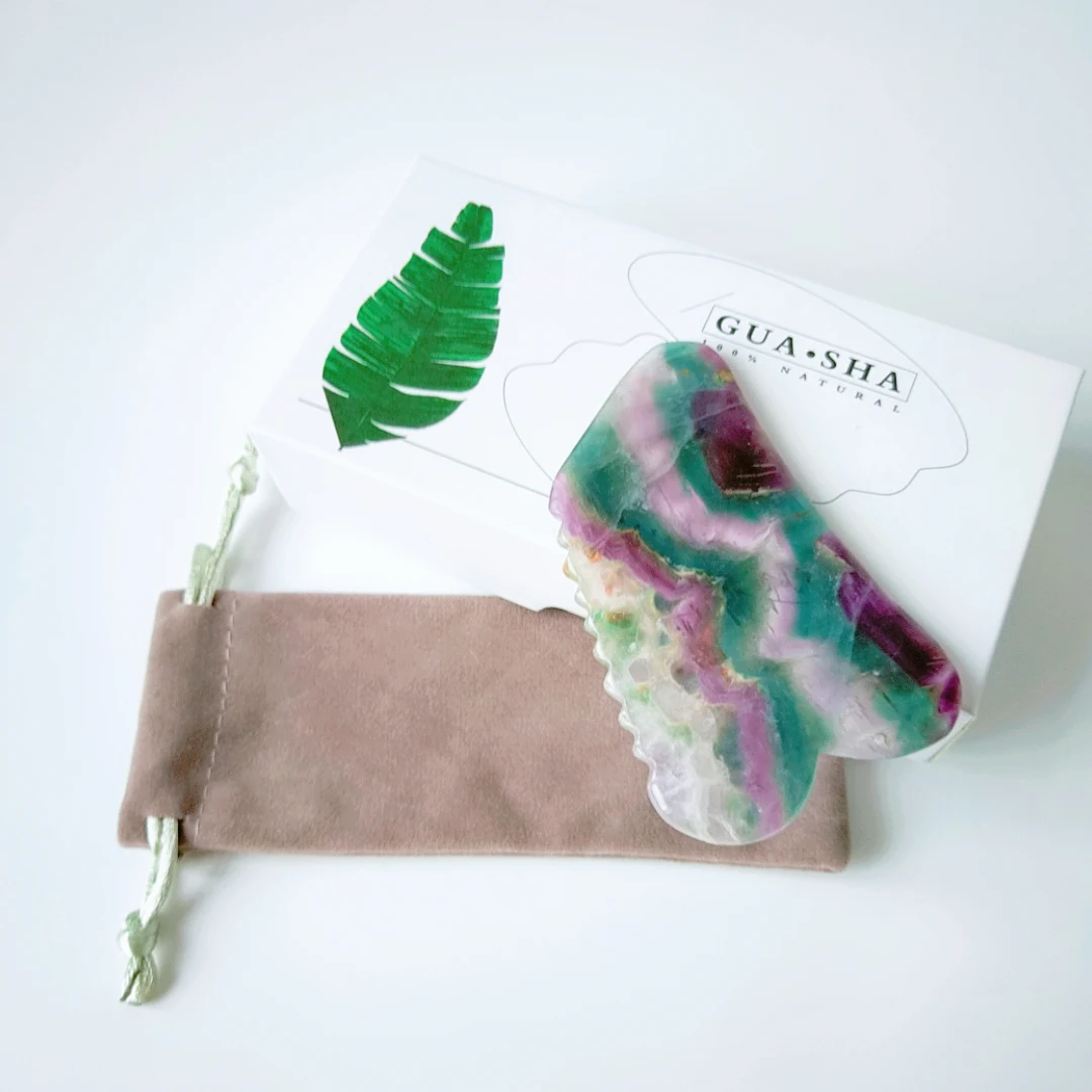 

Most popular item gua sha customized square jagged shape Fluorite Gua Sha Scraping Board