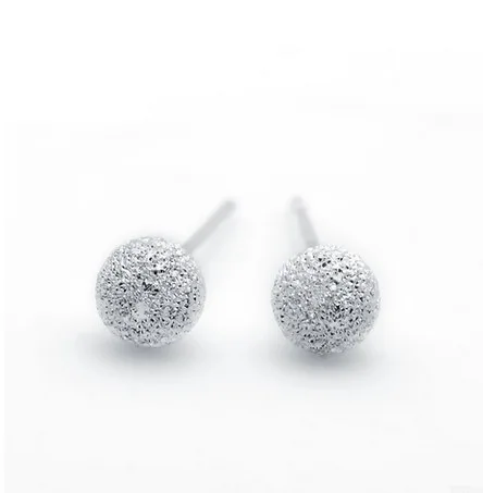 Factory Wholesale 925 sterling silver Ball grinding Stud Earrings for Women Elegant Wedding Jewelry Simple Earrings