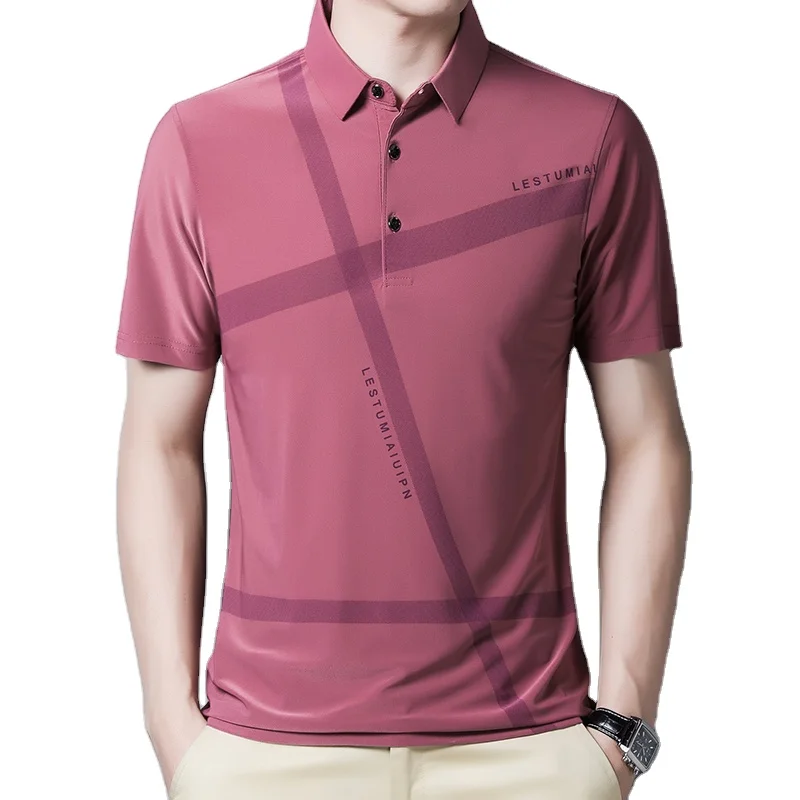 

Summer men's hot style short sleeve ice silk bottom knit half sleeve T shirt