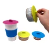 Custom food safe silicone cup cover cup lid, silicone lid for cups, cans, jars, fit multi opening,
